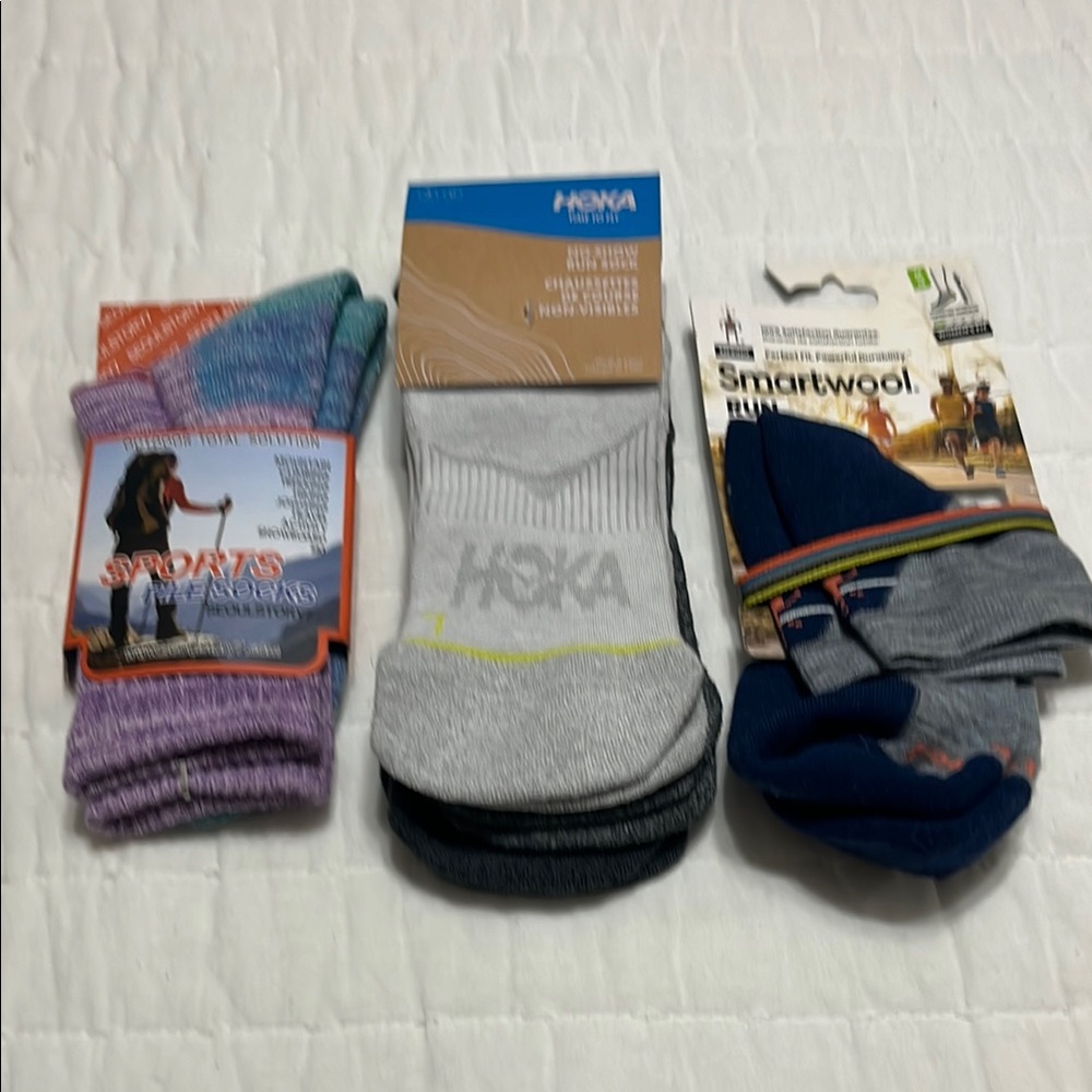 Hoka Athletic Socks Gray and Black Performance Comfort
